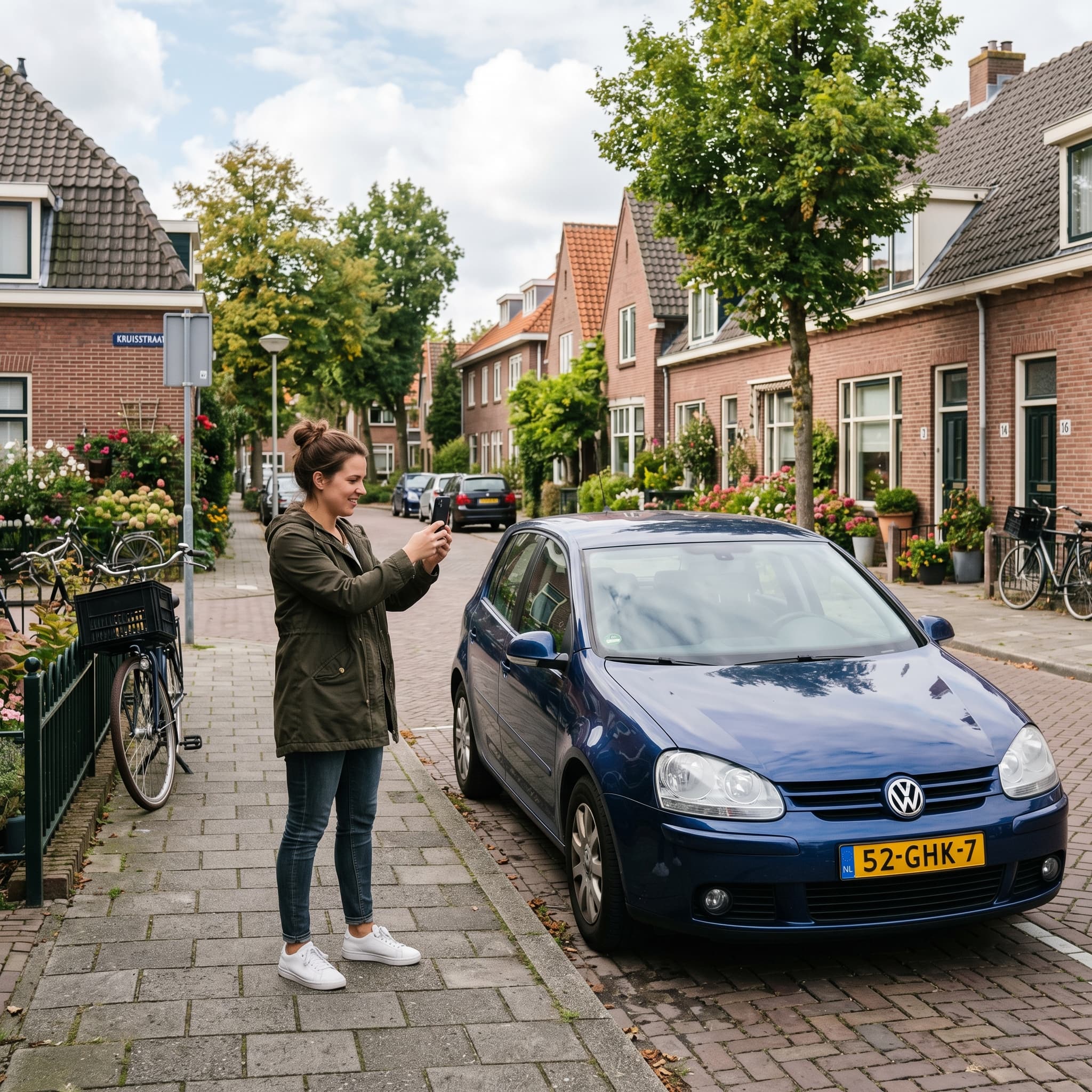 Klant fotografeert auto